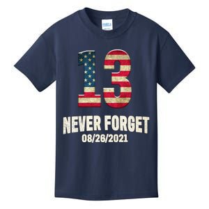 Never Forget 13 Service Members Kabul Afghanistan Airport Kids T-Shirt