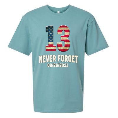 Never Forget 13 Service Members Kabul Afghanistan Airport Sueded Cloud Jersey T-Shirt