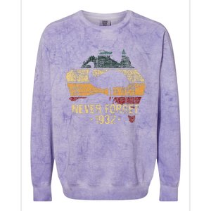 Never Forget 1932 Emu War Emu Lover Zookeeper Colorblast Crewneck Sweatshirt