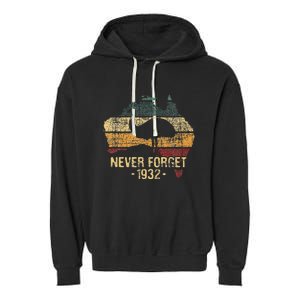 Never Forget 1932 Emu War Emu Lover Zookeeper Garment-Dyed Fleece Hoodie