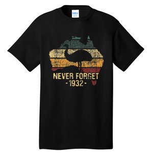 Never Forget 1932 Emu War Emu Lover Zookeeper Tall T-Shirt