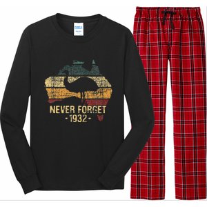 Never Forget 1932 Emu War Emu Lover Zookeeper Long Sleeve Pajama Set