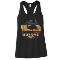 Never Forget 1932 Emu War Emu Lover Zookeeper Women's Racerback Tank