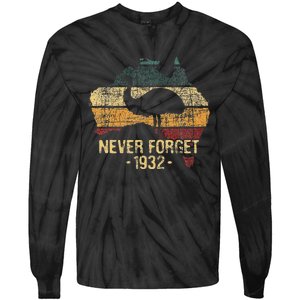 Never Forget 1932 Emu War Emu Lover Zookeeper Tie-Dye Long Sleeve Shirt