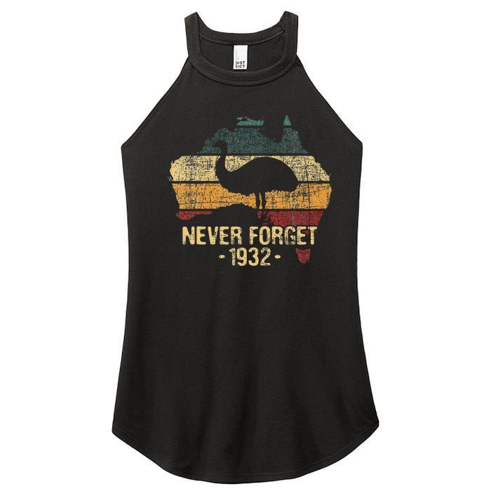 Never Forget 1932 Emu War Emu Lover Zookeeper Women's Perfect Tri Rocker Tank