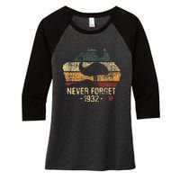 Never Forget 1932 Emu War Emu Lover Zookeeper Women's Tri-Blend 3/4-Sleeve Raglan Shirt