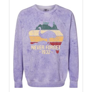 Never Forget 1932 Emu War Gift Emu Lover Zookeeper Gift Colorblast Crewneck Sweatshirt