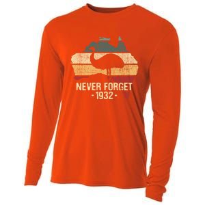 Never Forget 1932 Emu War Gift Emu Lover Zookeeper Gift Cooling Performance Long Sleeve Crew