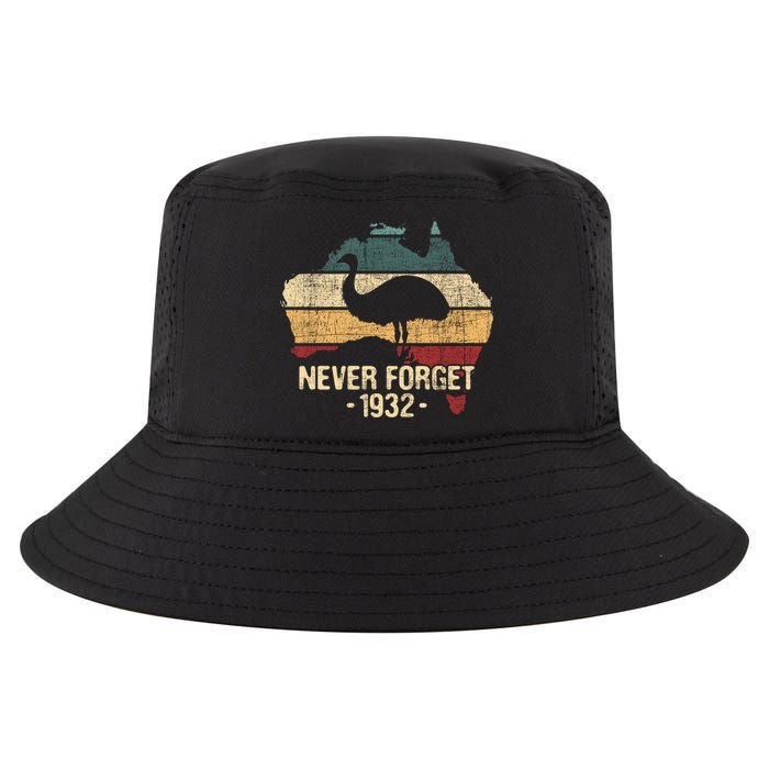 Never Forget 1932 Emu War Gift Emu Lover Zookeeper Gift Cool Comfort Performance Bucket Hat