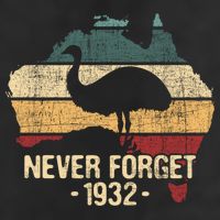 Never Forget 1932 Emu War Gift Emu Lover Zookeeper Gift Cool Comfort Performance Bucket Hat
