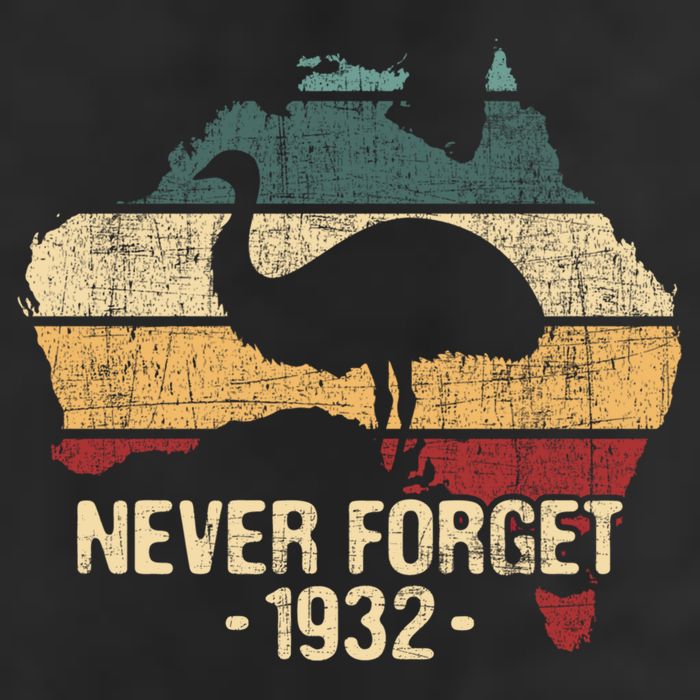 Never Forget 1932 Emu War Gift Emu Lover Zookeeper Gift Cool Comfort Performance Bucket Hat