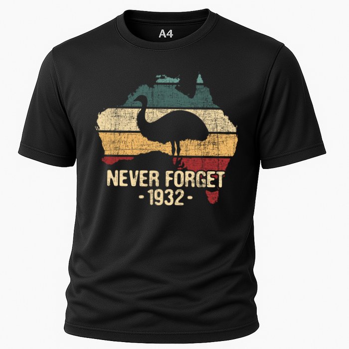 Never Forget 1932 Emu War Gift Emu Lover Zookeeper Gift Cooling Performance Crew T-Shirt