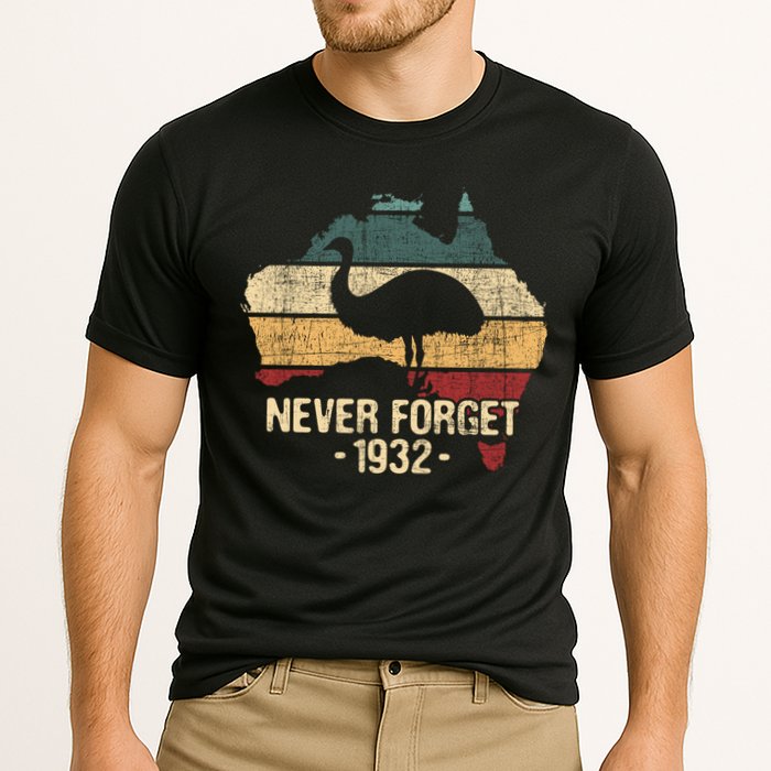 Never Forget 1932 Emu War Gift Emu Lover Zookeeper Gift Cooling Performance Crew T-Shirt