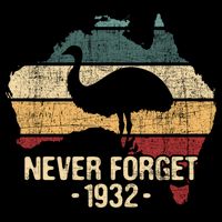 Never Forget 1932 Emu War Gift Emu Lover Zookeeper Gift Cooling Performance Crew T-Shirt