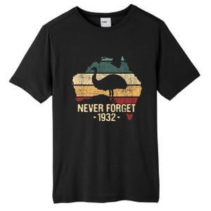 Never Forget 1932 Emu War Gift Emu Lover Zookeeper Gift Tall Fusion ChromaSoft Performance T-Shirt