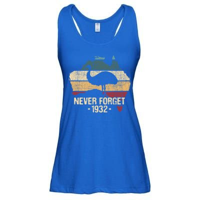 Never Forget 1932 Emu War Gift Emu Lover Zookeeper Gift Ladies Essential Flowy Tank