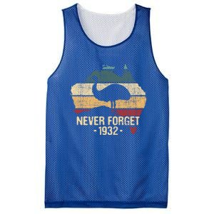 Never Forget 1932 Emu War Gift Emu Lover Zookeeper Gift Mesh Reversible Basketball Jersey Tank