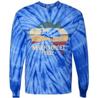 Never Forget 1932 Emu War Gift Emu Lover Zookeeper Gift Tie-Dye Long Sleeve Shirt