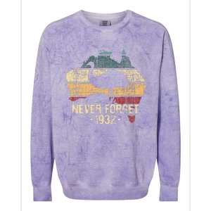 Never Forget 1932 Emu War Emu Lover Zookeeper Colorblast Crewneck Sweatshirt