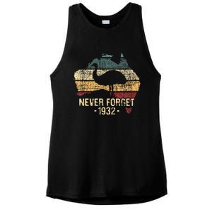 Never Forget 1932 Emu War Emu Lover Zookeeper Ladies PosiCharge Tri-Blend Wicking Tank