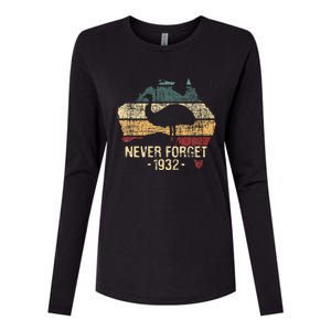 Never Forget 1932 Emu War Emu Lover Zookeeper Womens Cotton Relaxed Long Sleeve T-Shirt