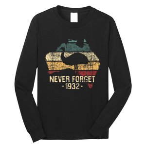 Never Forget 1932 Emu War Emu Lover Zookeeper Long Sleeve Shirt