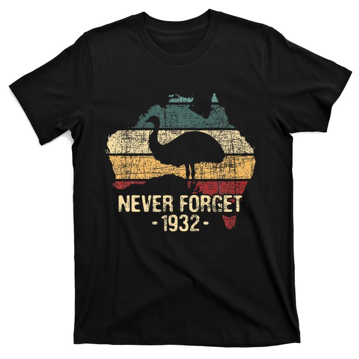 Never Forget 1932 Emu War Emu Lover Zookeeper T-Shirt