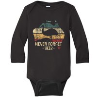 Never Forget 1932 Emu War Emu Lover Zookeeper Baby Long Sleeve Bodysuit