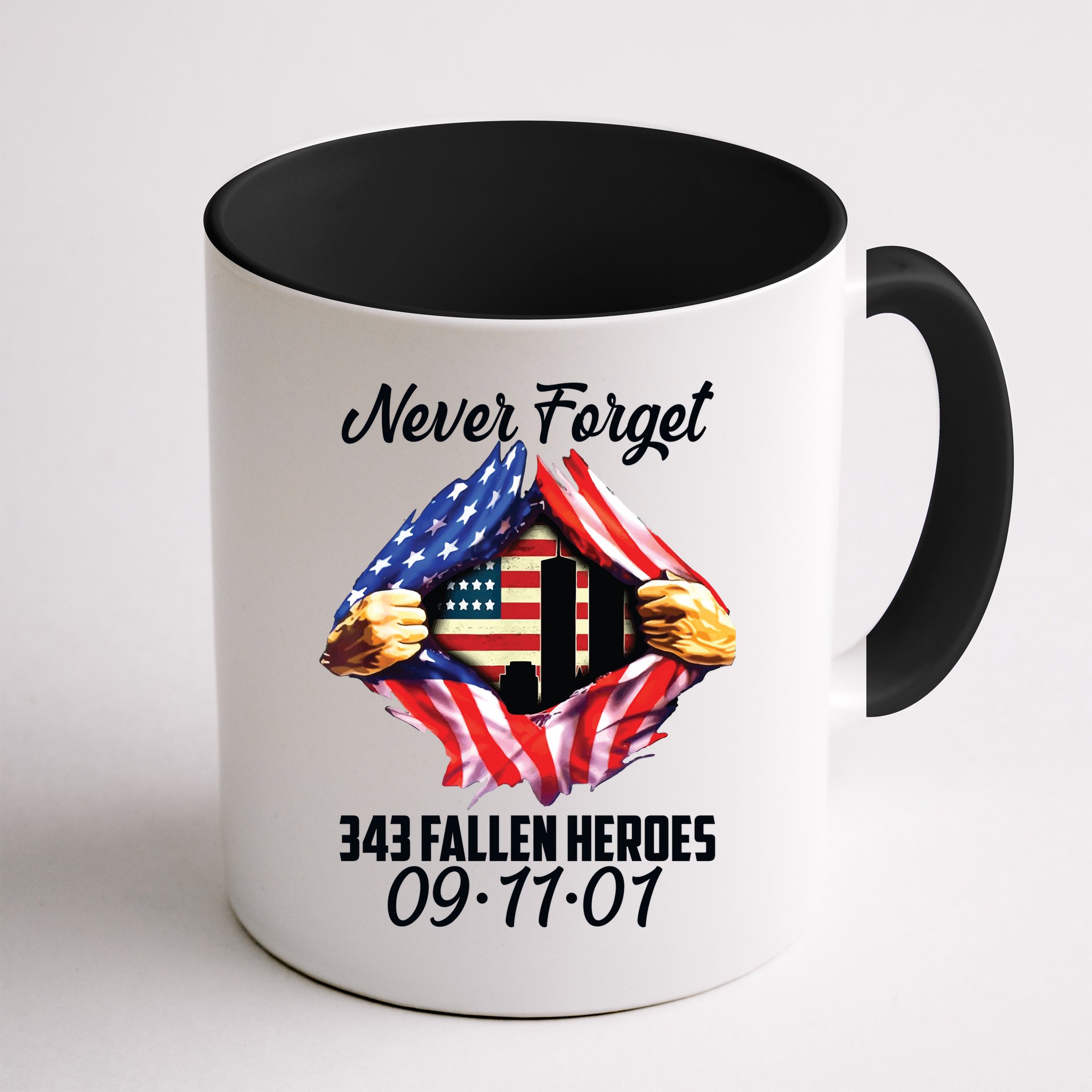 Never Forget 343 Fallen Heroes 091101 September 11 Mug