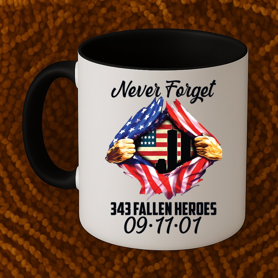 Never Forget 343 Fallen Heroes 091101 September 11 Mug