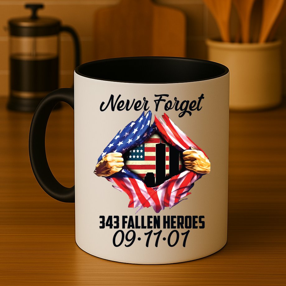 Never Forget 343 Fallen Heroes 091101 September 11 Mug