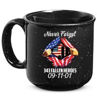 Never Forget 343 Fallen Heroes 091101 September 11 15oz Campfire Ceramic Mug