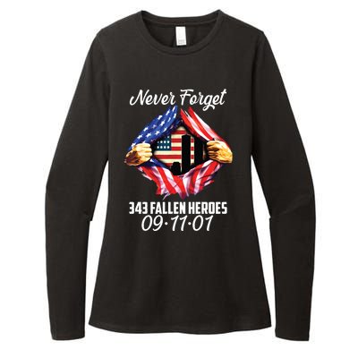 Never Forget 343 Fallen Heroes 091101 September 11 Womens CVC Long Sleeve Shirt