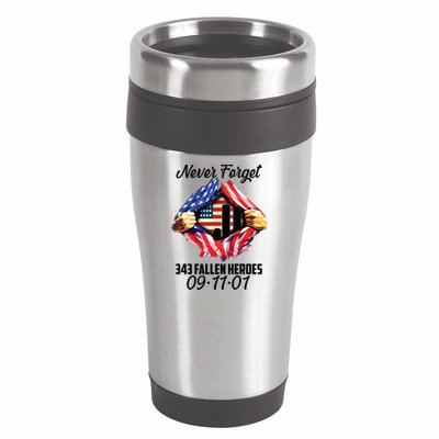Never Forget 343 Fallen Heroes 091101 September 11 16oz Travel Tumbler
