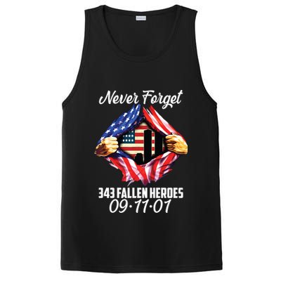 Never Forget 343 Fallen Heroes 091101 September 11 PosiCharge Competitor Tank