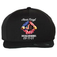 Never Forget 343 Fallen Heroes 091101 September 11 Wool Snapback Cap