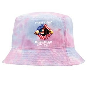 Never Forget 343 Fallen Heroes 091101 September 11 Tie-Dyed Bucket Hat