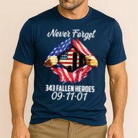 Never Forget 343 Fallen Heroes 091101 September 11 Cooling Performance Crew T-Shirt
