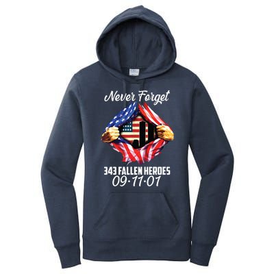 Never Forget 343 Fallen Heroes 091101 September 11 Women's Pullover Hoodie