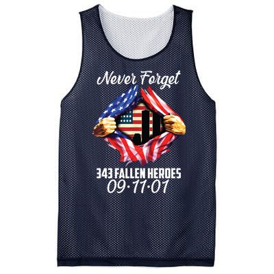 Never Forget 343 Fallen Heroes 091101 September 11 Mesh Reversible Basketball Jersey Tank