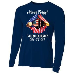 Never Forget 343 Fallen Heroes 091101 September 11 Cooling Performance Long Sleeve Crew