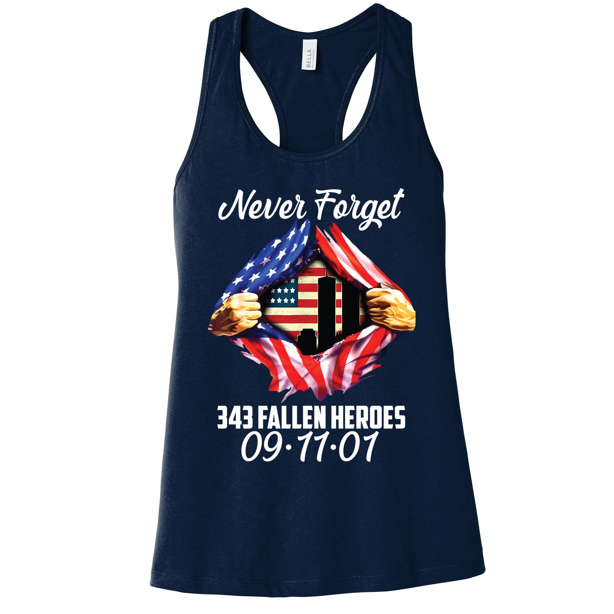 Never Forget 343 Fallen Heroes 091101 September 11 Womens Tank Top