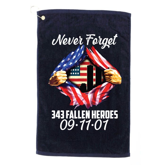Never Forget 343 Fallen Heroes 091101 September 11 Golf Towel