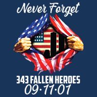 Never Forget 343 Fallen Heroes 091101 September 11 Womens T-Shirt