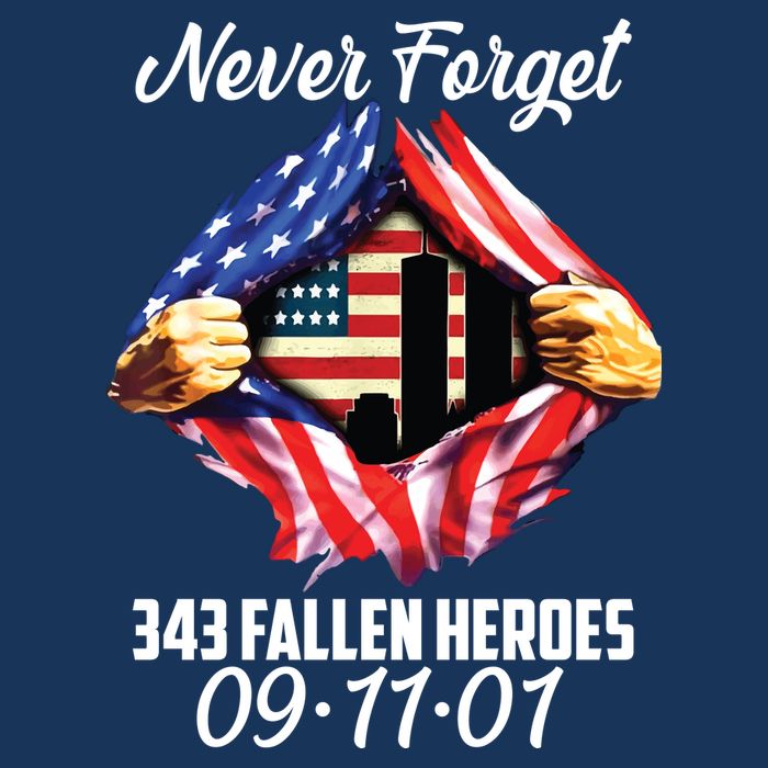 Never Forget 343 Fallen Heroes 091101 September 11 Womens T-Shirt