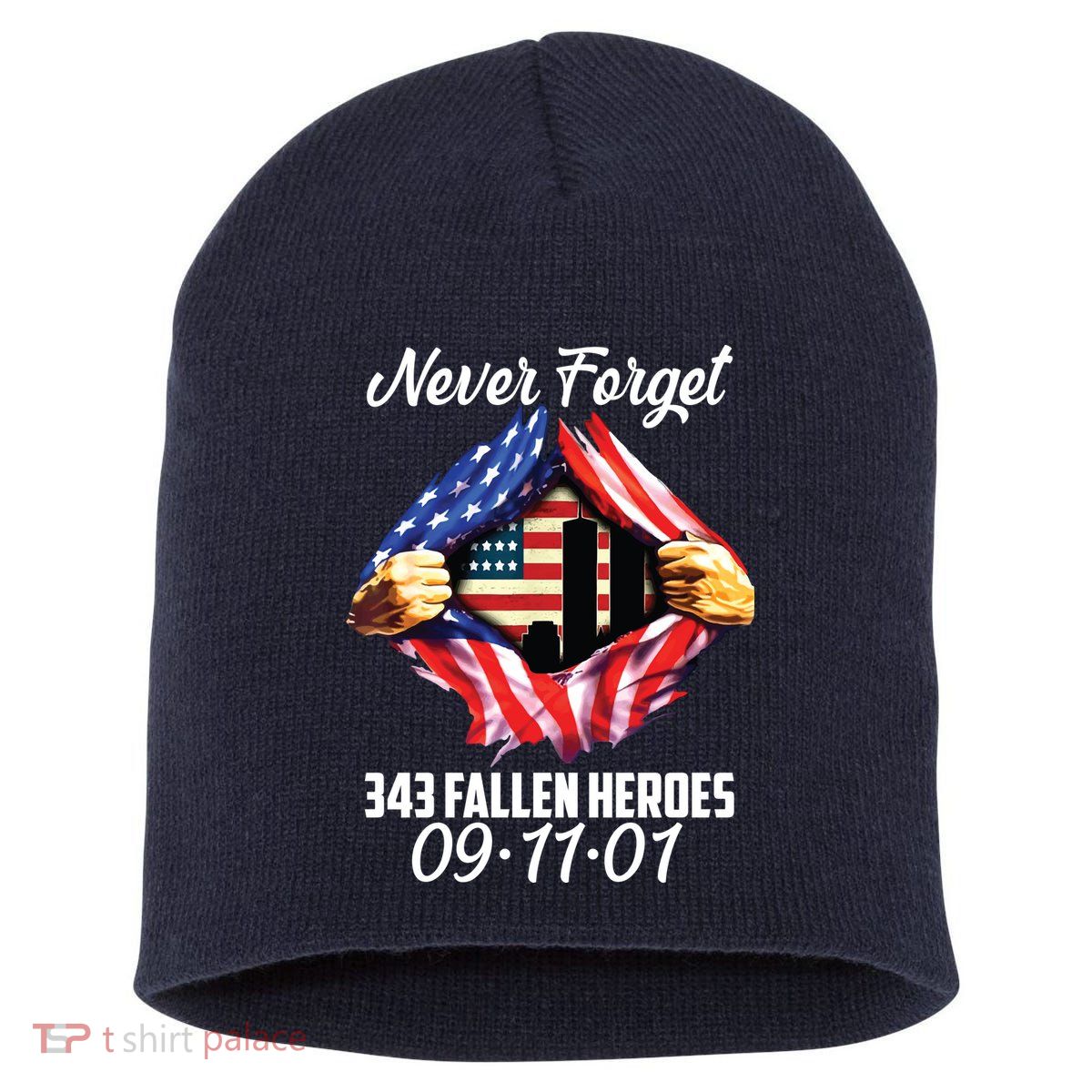 Never Forget 343 Fallen Heroes 091101 September 11 Short Acrylic Beanie