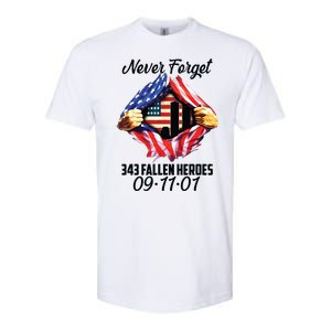 Never Forget 343 Fallen Heroes 091101 September 11 Softstyle CVC T-Shirt