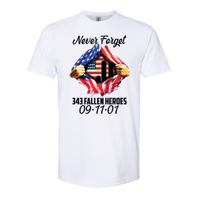 Never Forget 343 Fallen Heroes 091101 September 11 Softstyle® CVC T-Shirt