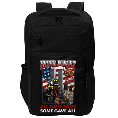 Never Forget 9112001 20th Anniversary Firefighters Gift Impact Tech Backpack