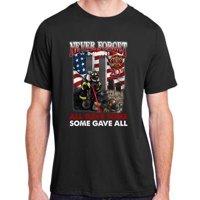 Never Forget 9112001 20th Anniversary Firefighters Gift Adult ChromaSoft Performance T-Shirt